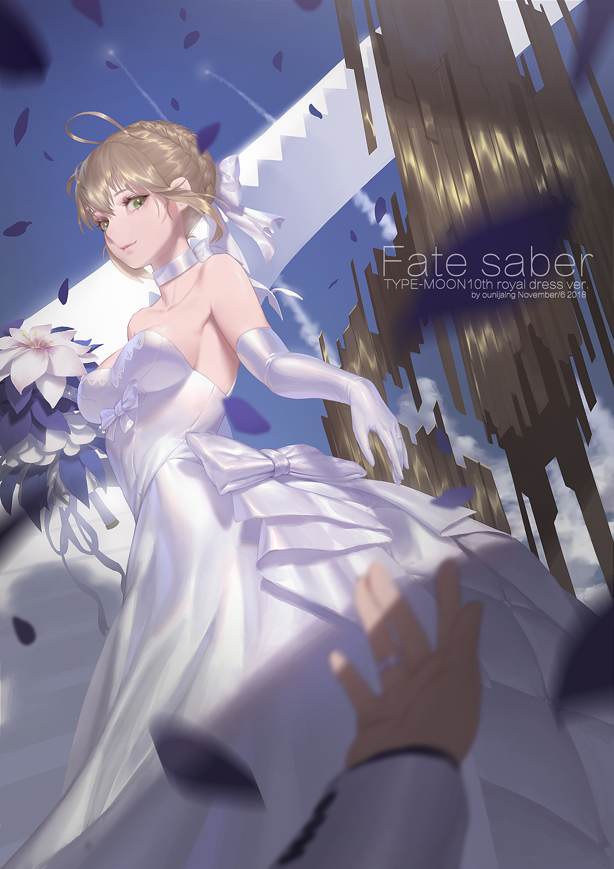 ounijang fate grand order saber dress wedding dress 499455